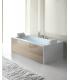 Bathtub Sensual made of corian white matt without Taps