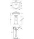 Simas Lo914 Lavabo Londres 58 cm