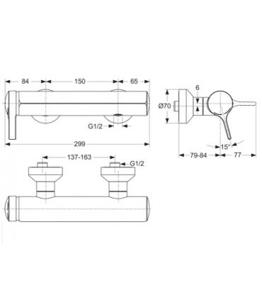 Ideal Standard external shower mixer Melange A4269