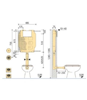 Pucci Sara réservoir de toilette pneumatique