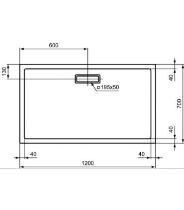 Ideal Standard Ultraflat New rectangular shower tray