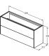 Meuble vasque 2 tiroirs laqué Ideal Standard Conca sans plan