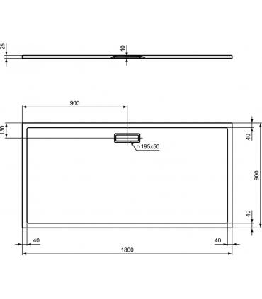 Ideal Standard Ultraflat Nouveau receveur de douche rectangulaire