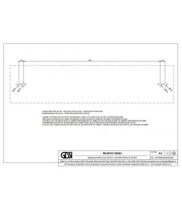 Linear towel holder Gessi Rilievo collection for glass