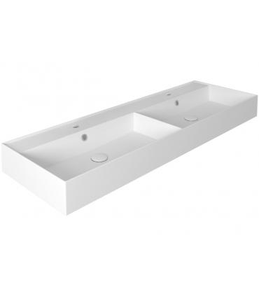 Lavabo doppio monoforo Simas collezione Agile