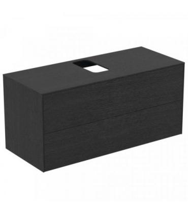 Ideal Standard meuble sous-vasque 2 tiroirs en placage de bois Conca