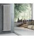 Radiatore verticale Arpa12 allacciamento 01, bianco H 220 cm