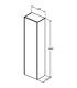 Meuble de salle de bain colonne Ideal Standard Conca hauteur 140 cm