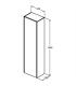 Ideal Standard column bathroom cabinet Conca height 140 cm