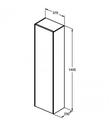 Ideal Standard column bathroom cabinet Conca height 140 cm