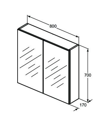 Miroir de rangement Ideal Standard 2 portes