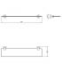 Cosmic Kubic Cool 335060 shelf 60cm, chrome and crystal