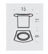 Verre au mur Colombo land collection B28020CR-VAN chrome