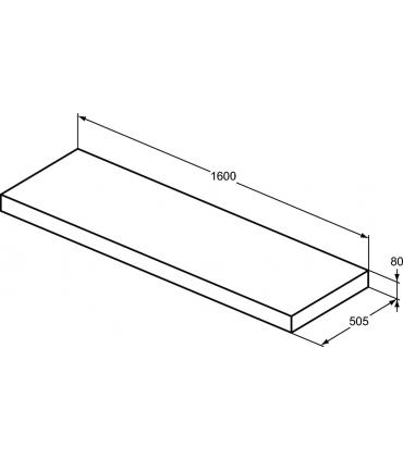 Ideal Standard washbasin shelf Lacquered basin