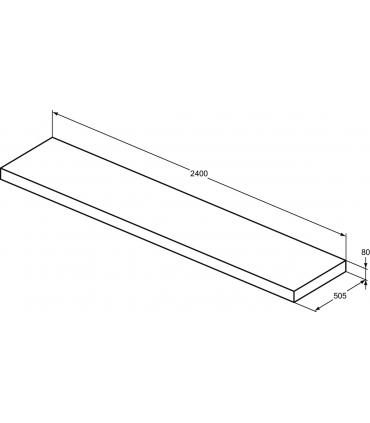 Ideal Standard washbasin shelf Lacquered basin