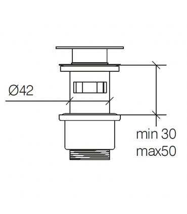 Drain, Lineabeta, series  Busi e Cane, model  53991, chrome-plated brass