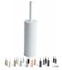 Floor or wall mounted toilet brush holder Inda My Love white embroidered brush