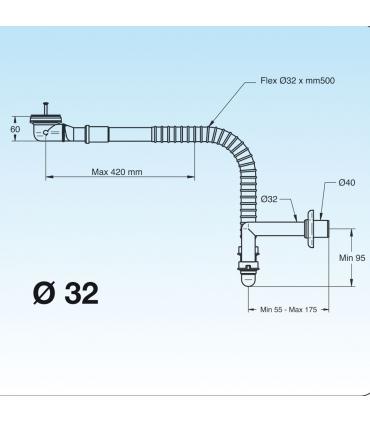 LIRA SIPHON HANDICAPÉ LAVABO art 6205.07