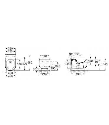 Roca Beyond series wall hung bidet