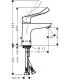 Hansgrohe single hole mixer for washbasin collection focus e2 31911 chrome.
