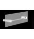 Linear towel holder Gessi Rilievo collection for glass