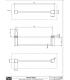 Linear towel holder Gessi Rilievo collection for glass