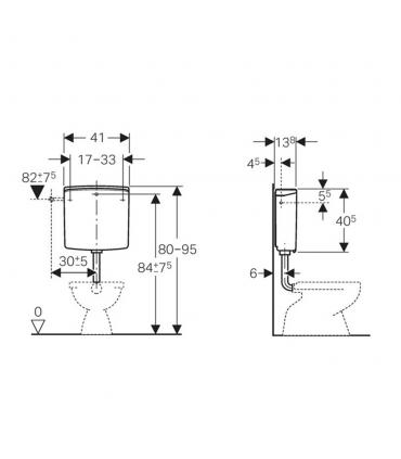 Cistern Geberit Twico AP140 backpack