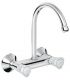 Traditional tap wall hung high spout for sink Grohe Adria