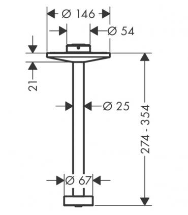 Axor One 48496 ceiling shower arm