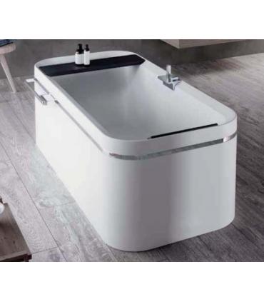 Baignoire à encastrer avec cadre Novellini Divina F blanc mat 180x80