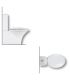 Close-coupled toilet back to wall horizontal or vertical outlet HATRIA collection Sculture