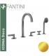 Taps for bath edges, Fantini Icona Deco with spout and hand shower