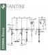 Gruppo bordo vasca, Fantini Icona Deco con bocca e doccino art.R165