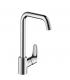 High mixer Square spout for sink Hansgrohe collection Focus 260