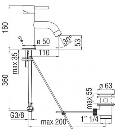 Washbasin mixer single hole Teknobili collection live