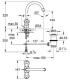 Grohe rubinetto tradizionale monoforo lavabo adria 21375 cromo.