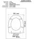 Sedile Colbam con cerniere cromo Ideal Standard Ala sospeso 281141.