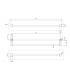 Linear towel holder Gessi Rilievo collection for glass