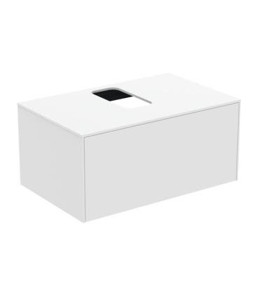 Lacquered washbasin cabinet with one drawer, Ideal Standard Conca