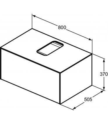 Mobile lavabo laccato con un cassetto, Ideal Standard Conca