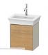 Duravit wall-hung vanity unit, White Tulip 4240L series, with door in Natural Oak