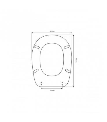 Sedile Colbam con cerniere cromo Ideal Standard Liuto 281024.