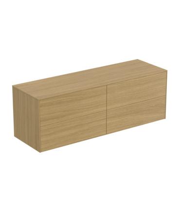 4-drawer veneered cabinet and Ideal Standard Conca top