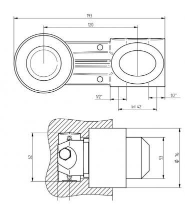 Corps encastrable pour mitigeur mural Bellosta art.804050