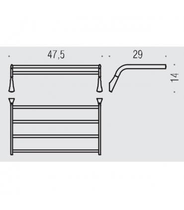 Porte-serviettes Colombo land collection B28870CR chrome