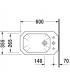 Bidet on the floor single hole Duravit 1930