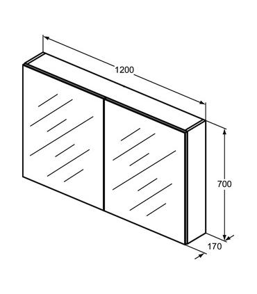 Miroir conteneur simple Ideal Standard 2 portes