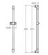 Rail slider, Lineabeta, collection Linea shower, model 54174, chromed brass