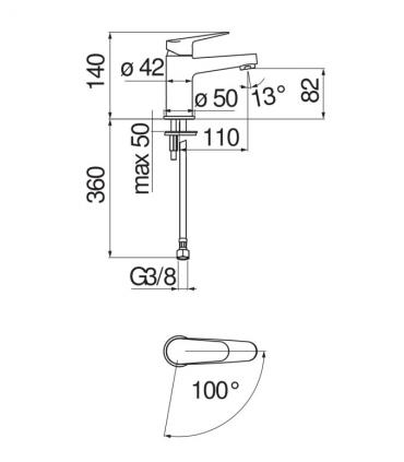 Washbasin mixer   Nobili series  Blues without  drain
