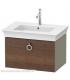Duravit wall-hung vanity unit, White Tulip 4251 series with American Walnut front